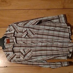 Rustler pearl snap closure plaid shirt